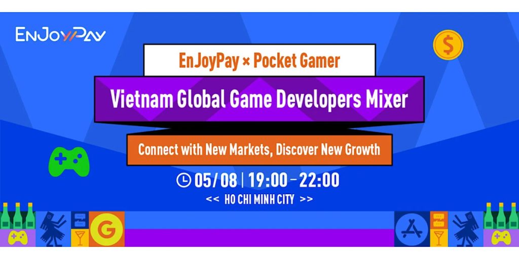 EnJoyPay и PocketGamer объявляют о глобальном миксере для разработчиков игр в Хошимине