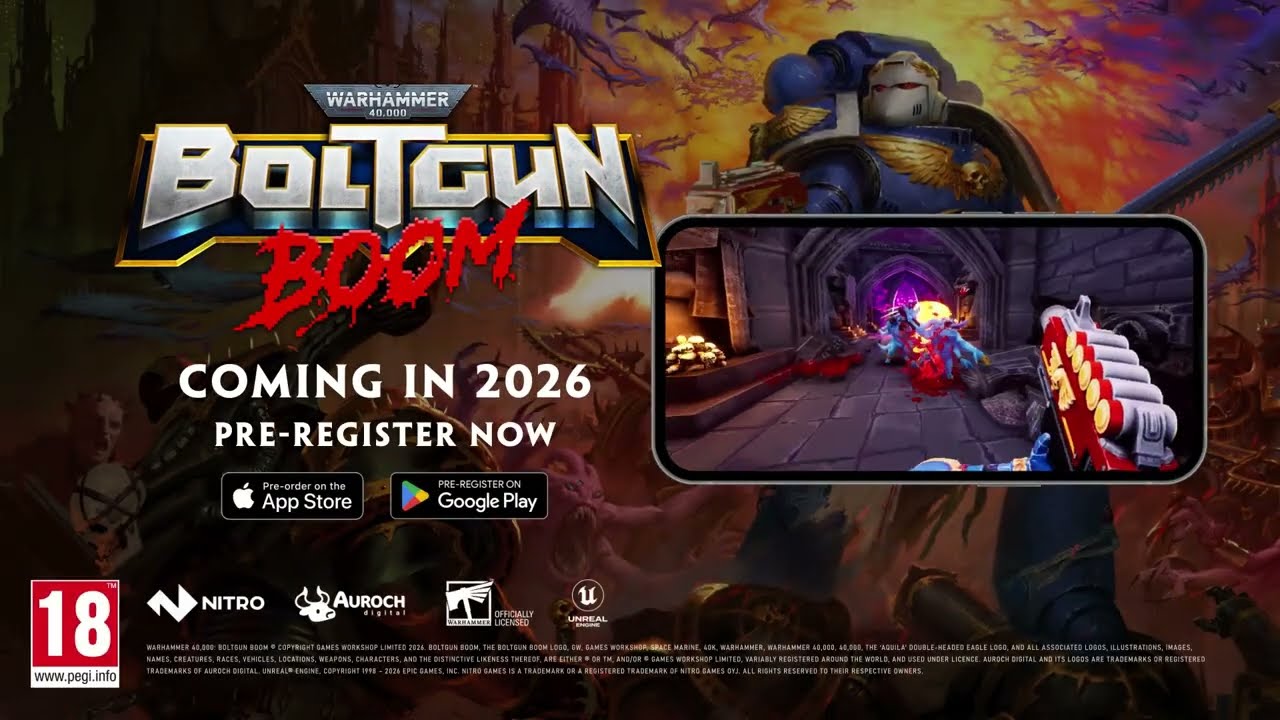 Жестокий ретро-шутер Warhammer 40,000: Boltgun Boom выходит на Android!