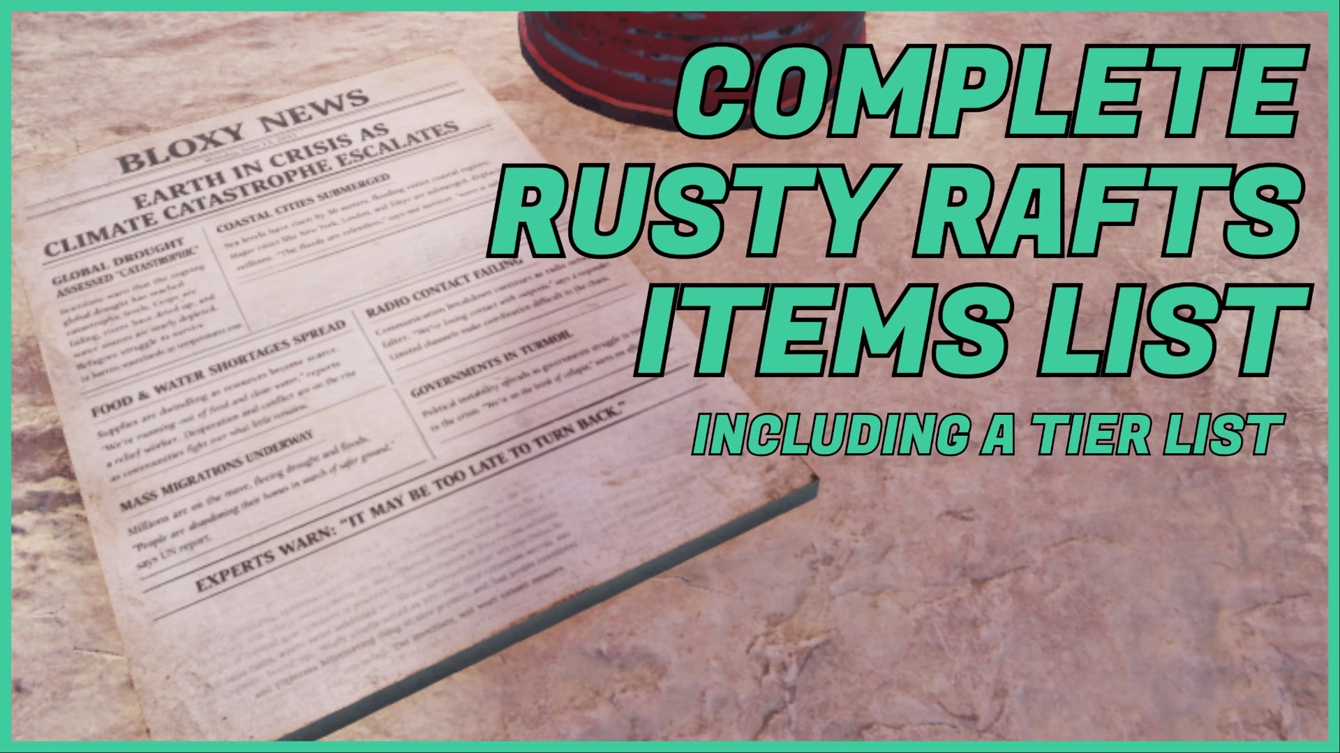 Полный список предметов и тир-лист для игры Rusty Rafts
