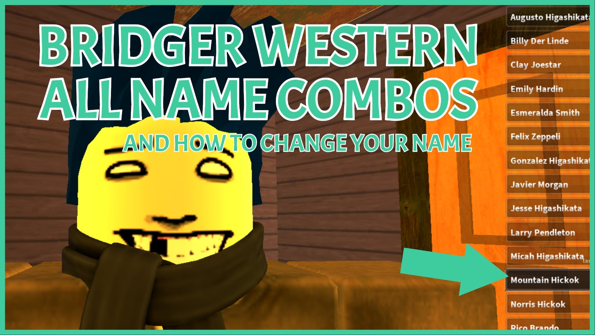 Полный список имён в Bridger Western — все имена игроков!
