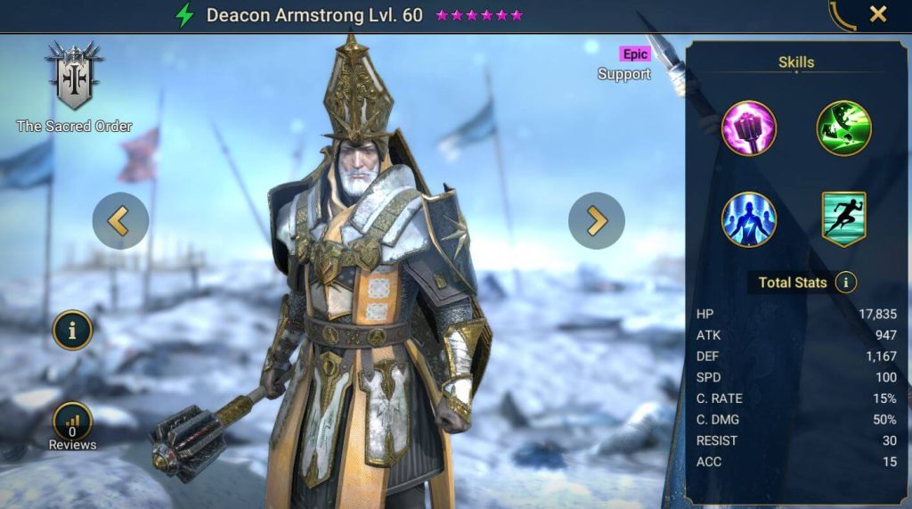 Raid: Shadow Legends — Гайд по Deacon Armstrong
