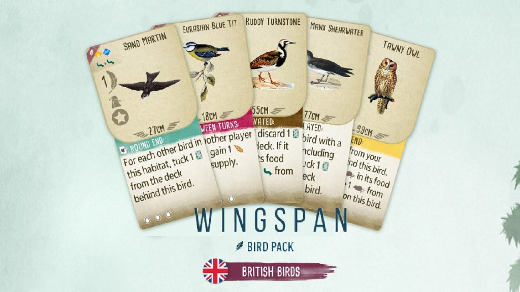 Wingspan выпускает первый набор британских птиц — новые стаи уже скоро!