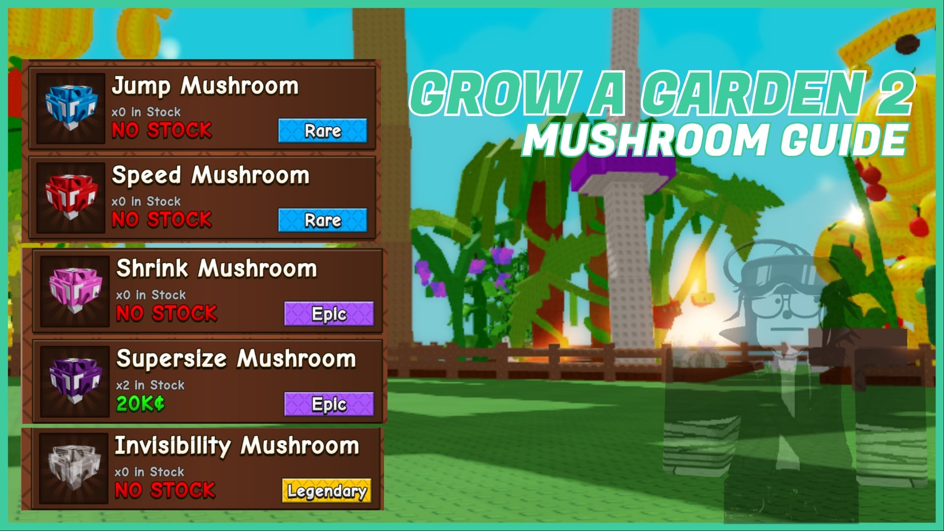 Гайд по грибам в Grow a Garden 2 — Разбираемся, что они делают!