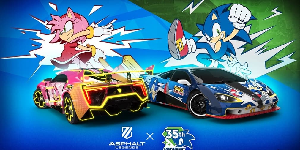 Asphalt Legends объединяется с Соником: культовое сотрудничество с Sega возвращается на трассы