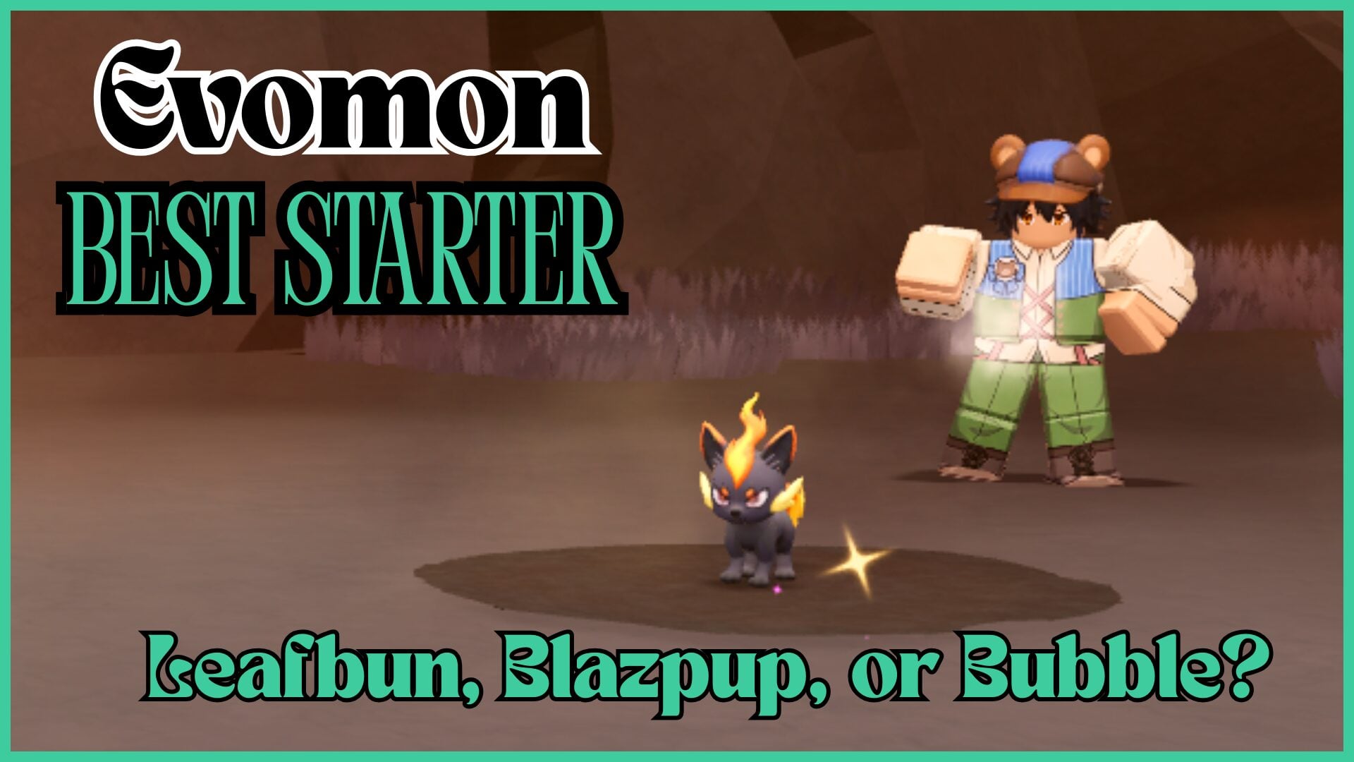 Лучший стартовый покемон в Evomon: Leafbun, Blazpup или Bubble?