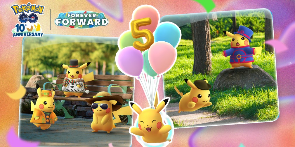 Pokémon Go празднует годовщину с ещё большим количеством костюмов Пикачу