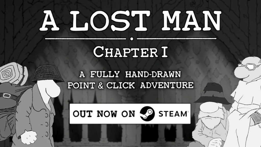 A Lost Man — атмосферное приключение в стиле point-and-click с серой ручной рисовкой, вышедшее в Steam