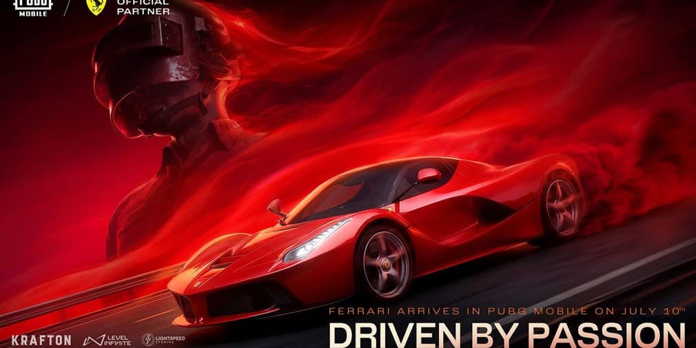 PUBG Mobile снова сажает вас за руль: новое партнёрство с Ferrari привозит четыре суперкара