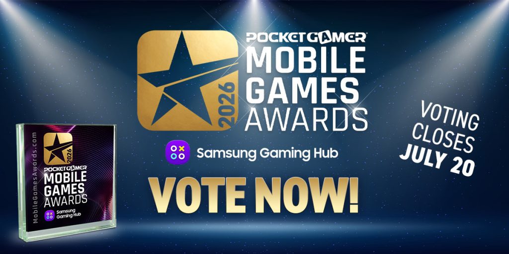 Голосуй за лучшего партнёра по разработке на Pocket Gamer Mobile Games Awards 2026