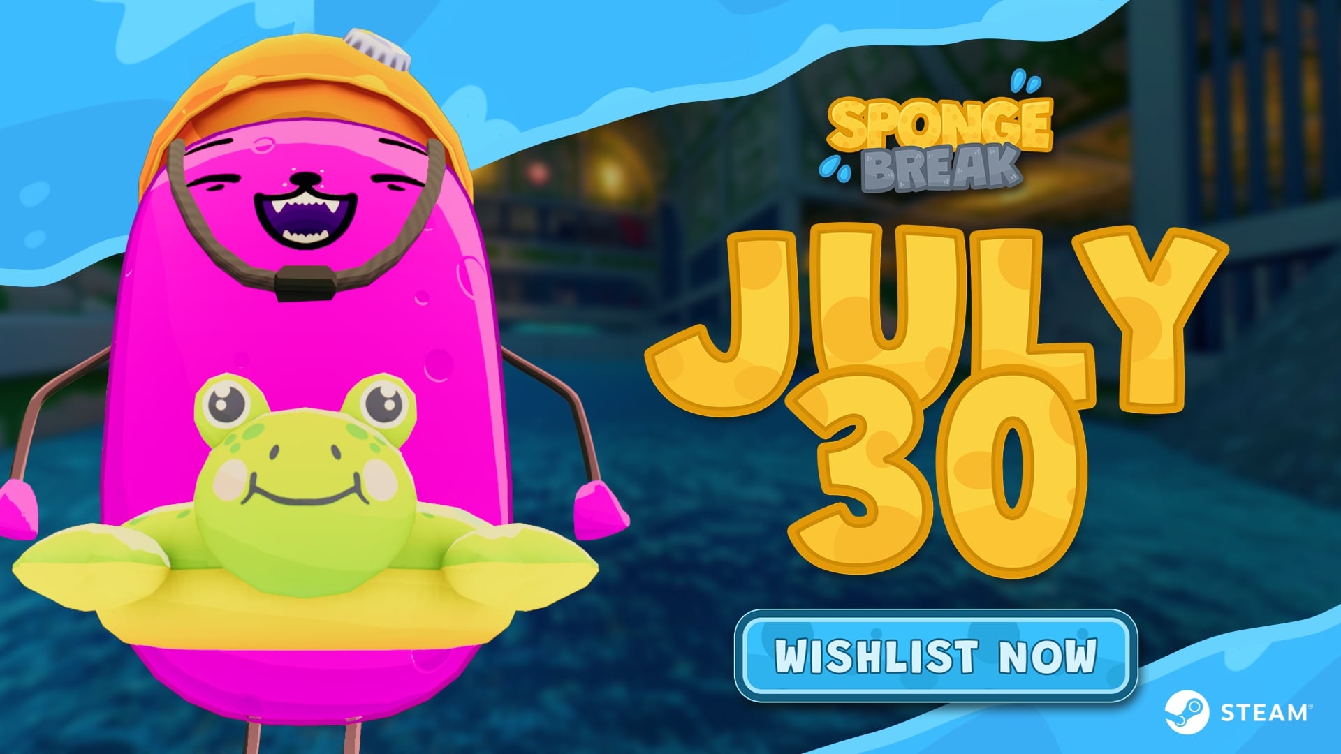 Sponge Break — хаотичное кооперативное приключение на плотах, выходящее на ПК на этой неделе
