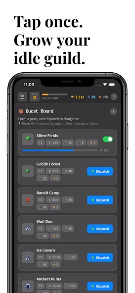 Idle Guild - Dungeon Text RPG