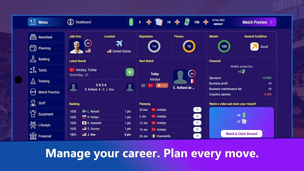 Pro Tennis Tour – Manager