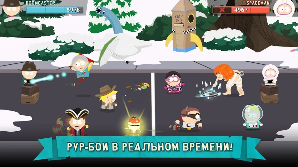 Сбор данных о противниках в South Park Phone Destroyer