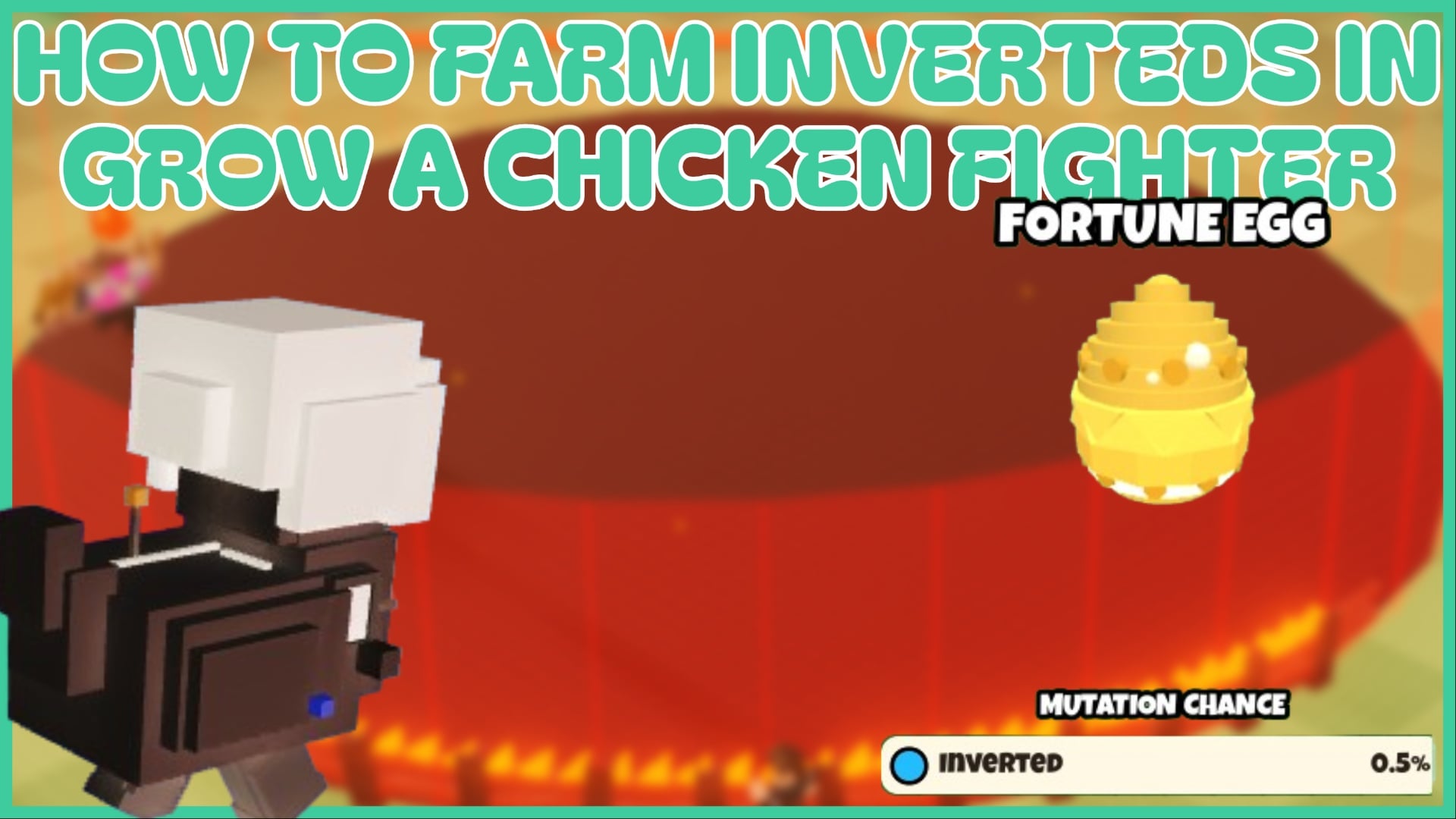 Как фармить Инвертированных кур в Grow a Chicken Fighter