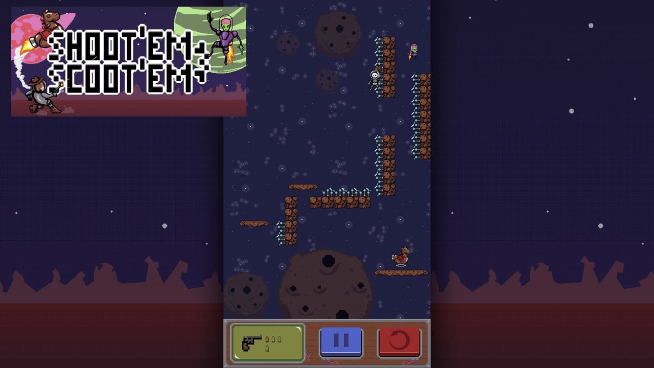 Shoot'em & Scoot'em — платформер на мобильных, где отдача от выстрелов управляет вашим движением!