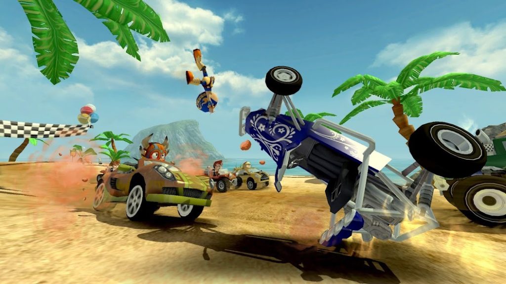 Управление джойстиком: чувствительность под разные трассы. Beach Buggy Racing