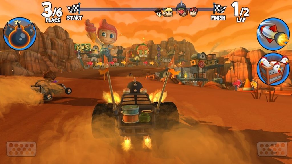 Двойной прыжок: где он реально экономит секунды. Beach Buggy Racing 2