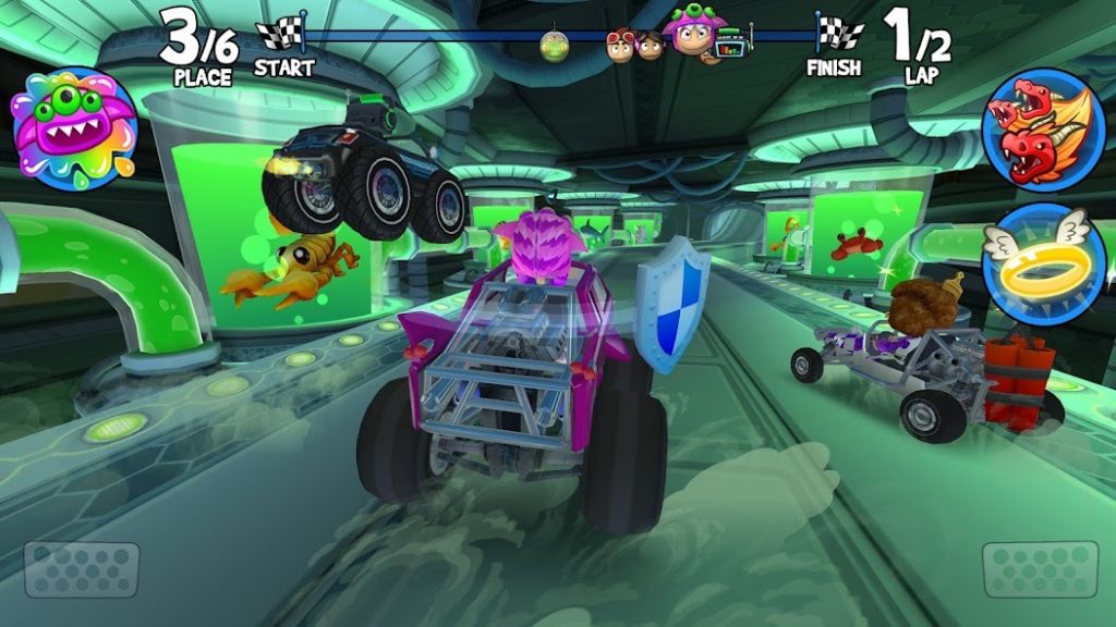 Баланс между скоростью и ускорением для длинных трасс. Beach Buggy Racing 2