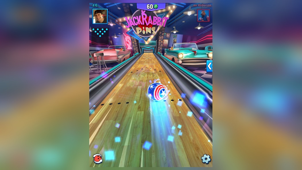 Выбор позиции для броска в Bowling Crew