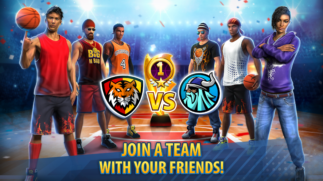 Тактика игры с мячом у боковой линии в Basketball Stars