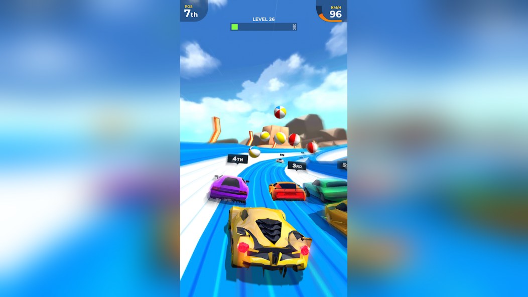 Дрифт на песчаной трассе в игре Car Race