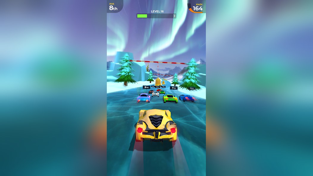 Попутный ветер на трассе Дюны в игре Car Race