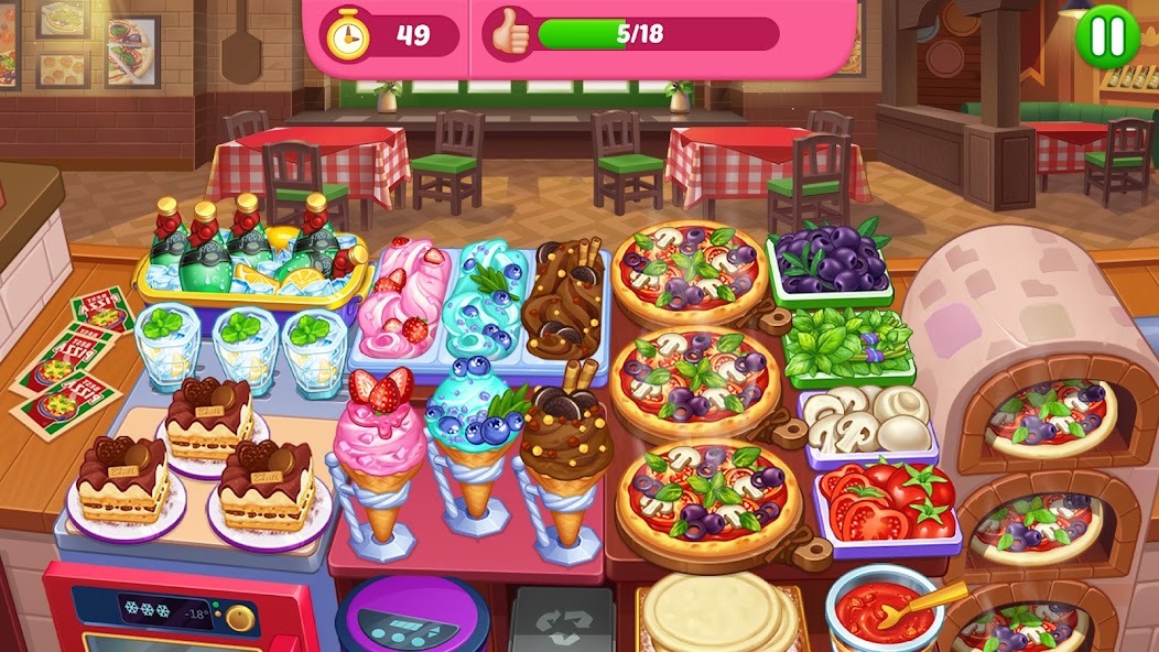 Как быстро открыть десерты в Cooking Diner Chef Game