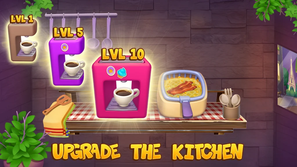 Прокачка декораций: влияние на доход. Cooking Rage
