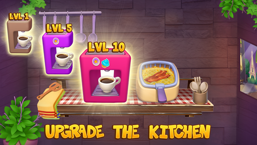 Прокачка декораций в Cooking Rage увеличивает доход