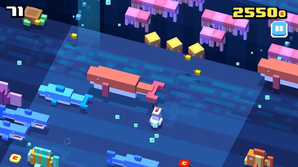Стратегия набора очков без использования усилений. Crossy Road