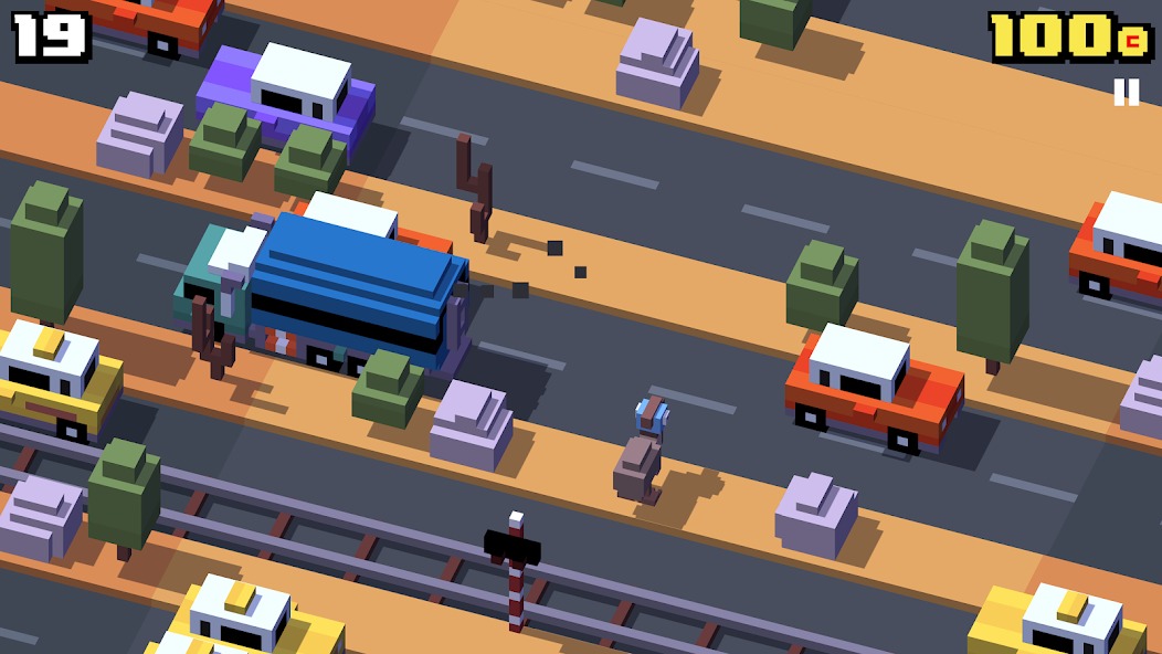Выбор персонажа для фарма монет в Crossy Road