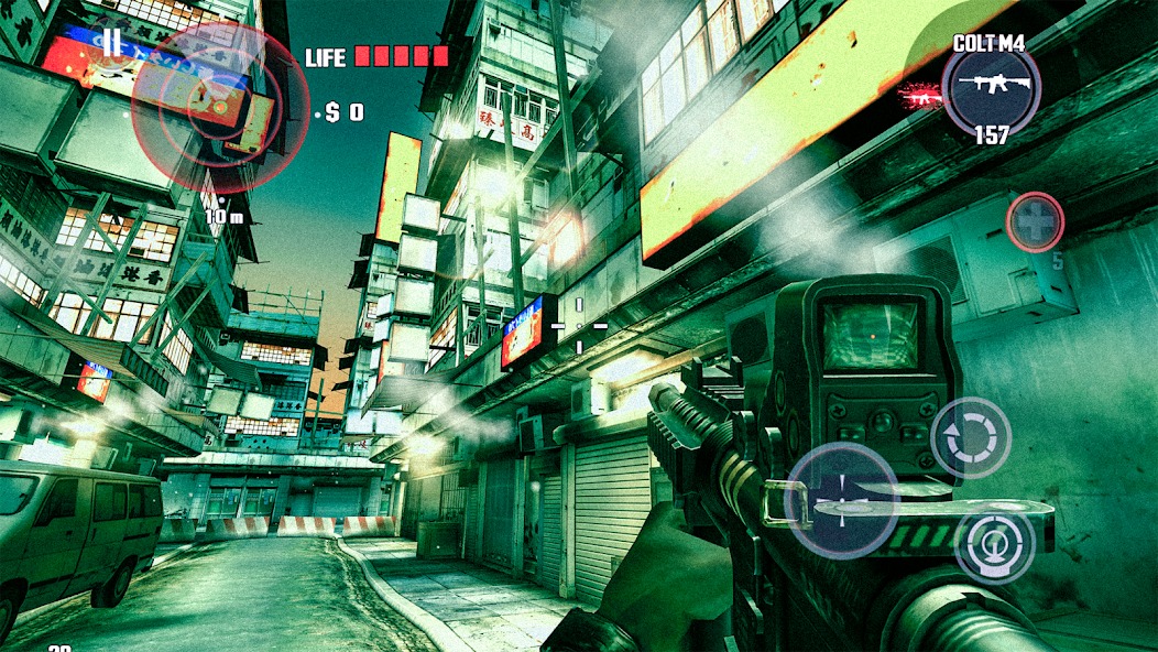 Взрывчатка против толпы зомби на арене Dead Trigger