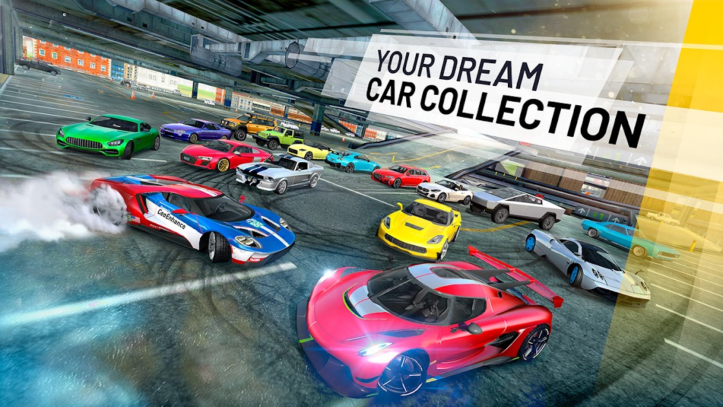 Скоростной спуск с горы на мотоцикле в Extreme Car Driving Simulator