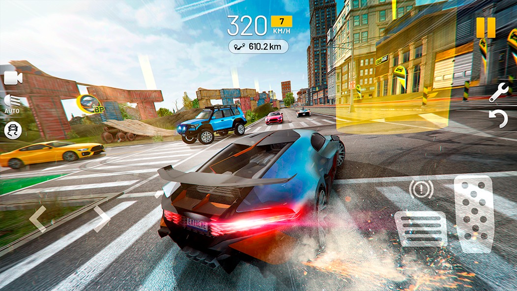 стрейф-дрифт на Ford GT в Extreme Car Driving Simulator