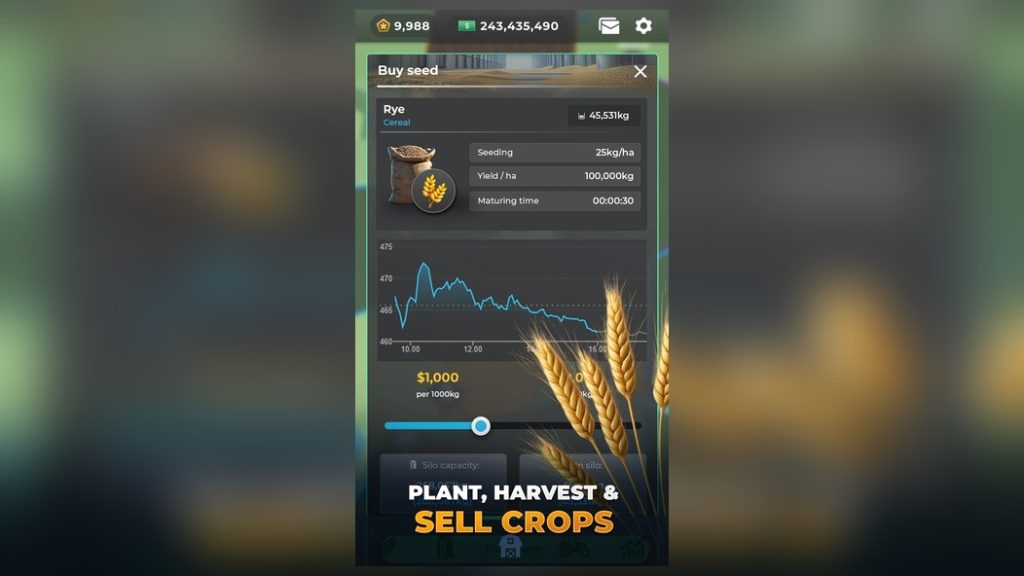 Схема севооборота для глинистой почвы. Farm Manager