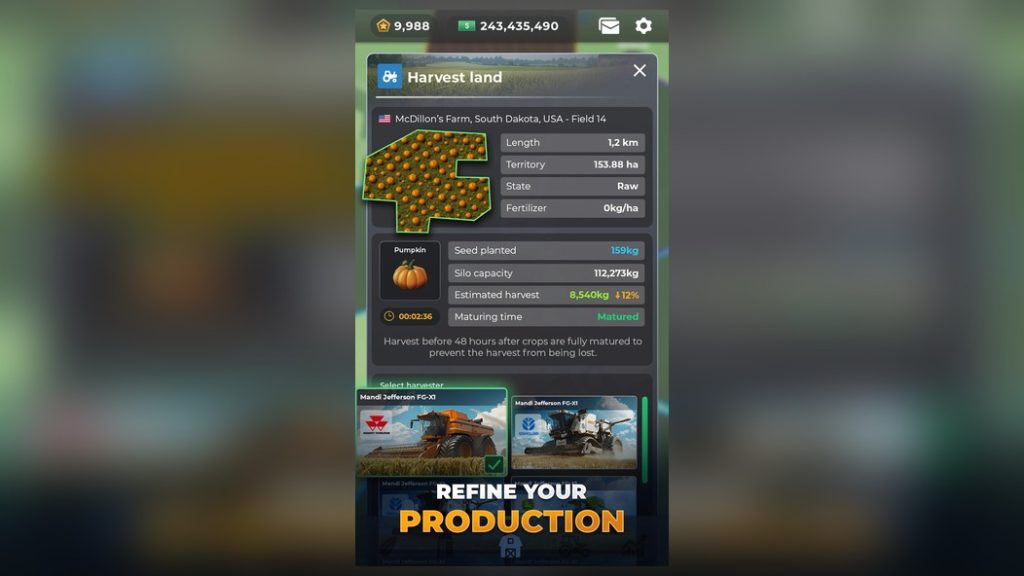 Оптимальный размер поля для свинофермы. Farm Manager