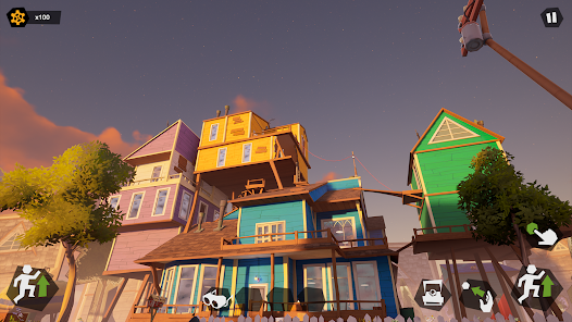 Схема уклонения от соседа в узких коридорах в игре Hello Neighbor Nicky's Diaries