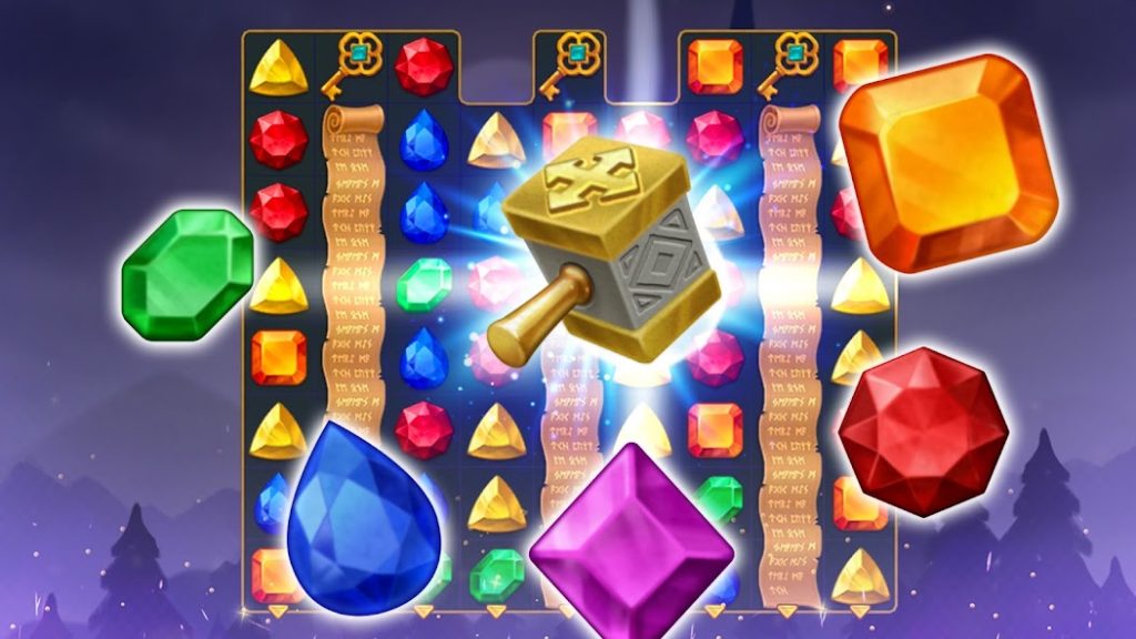 Связка «двойной взрыв» для уничтожения 3 слоев. Jewels Magic