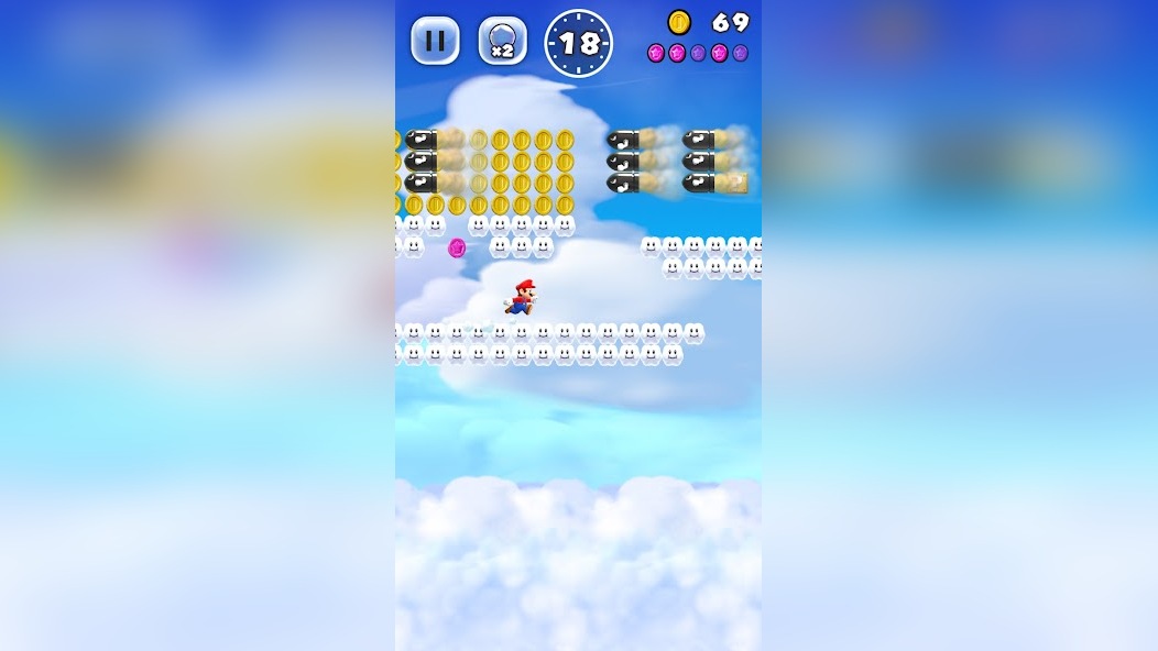 Сбор черных монет на уровне 7-1 в Super Mario Run
