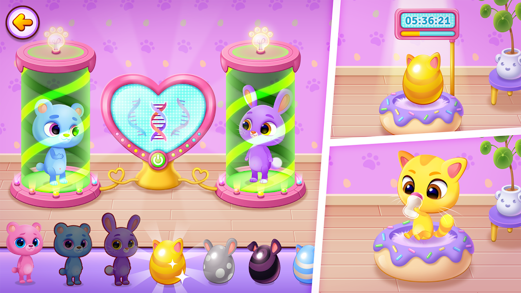 Купание питомца в игре Мир Bubbu и Mimmi