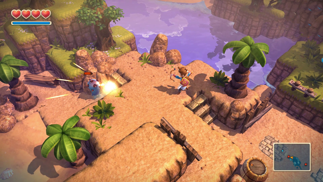 Где найти руну молнии на острове Перо в игре Oceanhorn