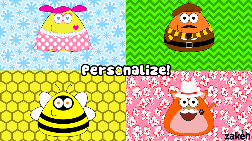 Игра Pou с питомцем в мяч