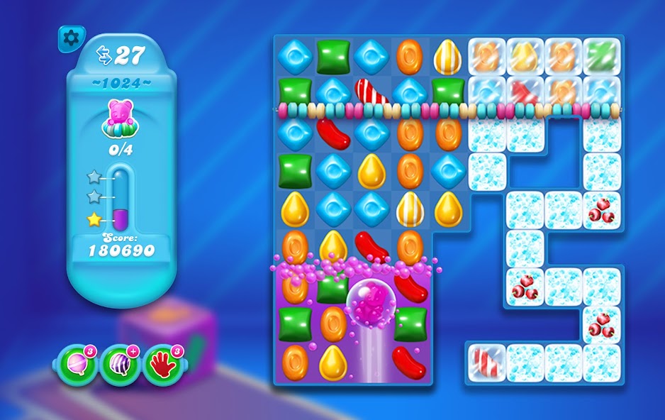 Универсальная схема для уровней с шоколадом и льдом. Candy Crush Soda Saga