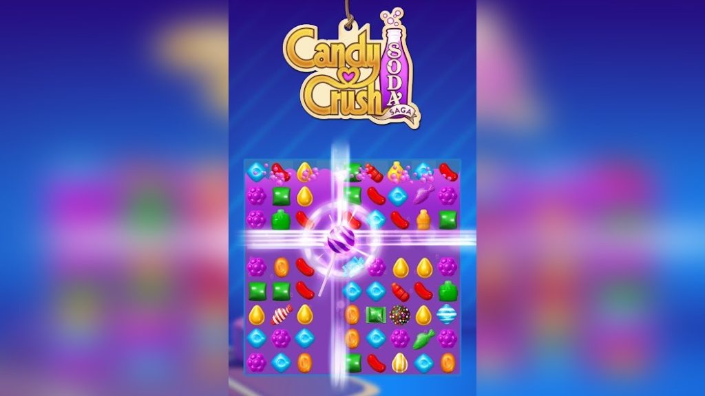 Комбинация «полосатая + леденец» против глухих зон. Candy Crush Soda Saga