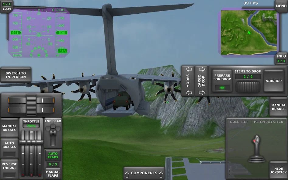 Как настроить вид от первого лица в Turboprop Flight Simulator