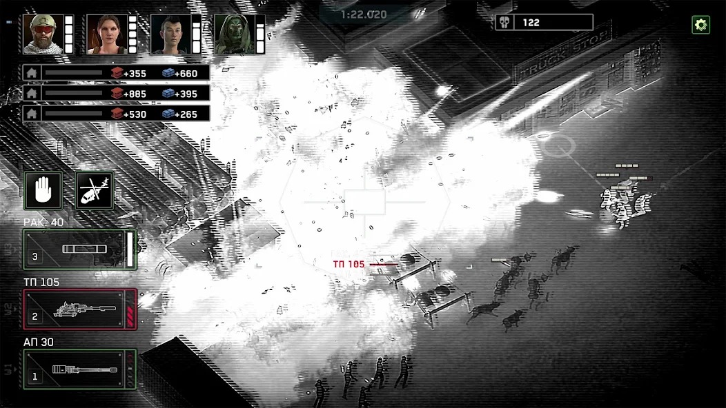 Быстрая смена оружия в Zombie Gunship Survival на боевом корабле
