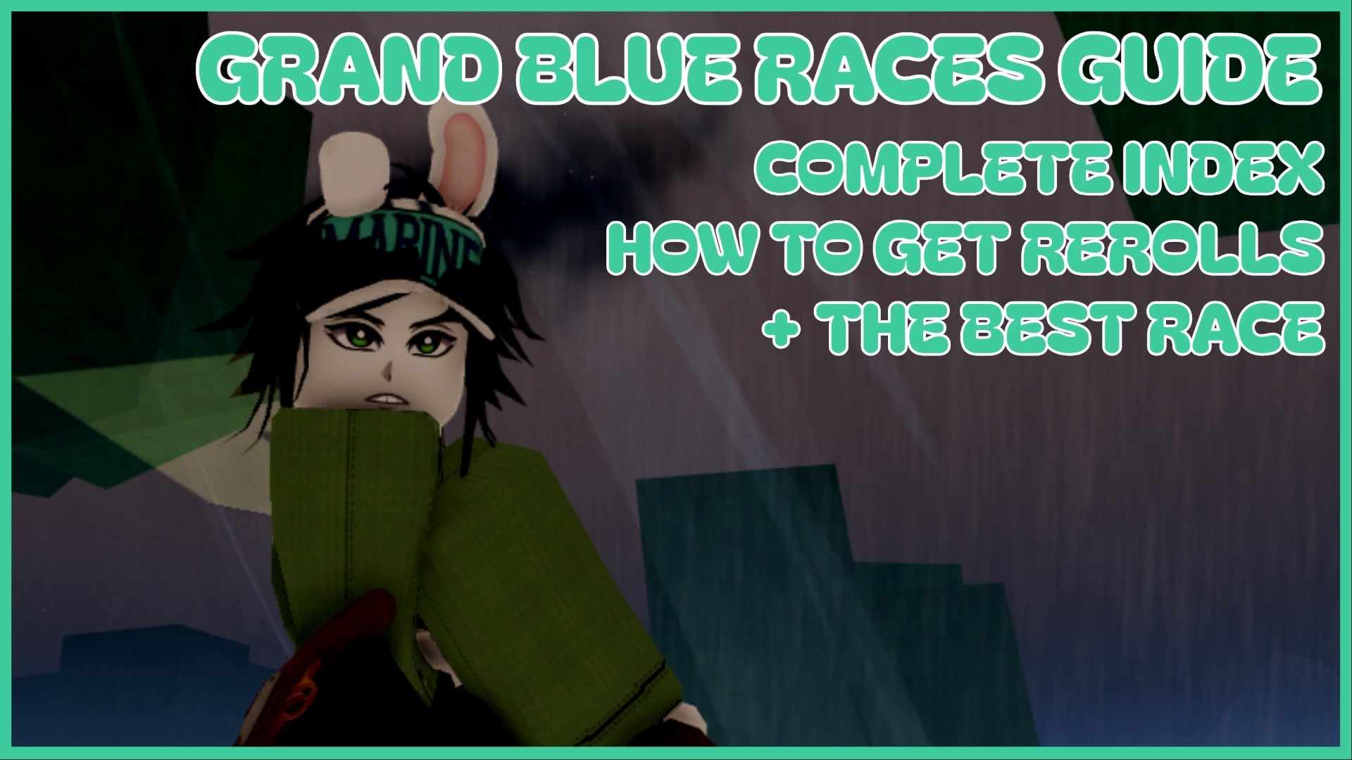 [Roblox] Grand Blue Races — Полный гайд: все баффы, индекс и как получить рероллы!