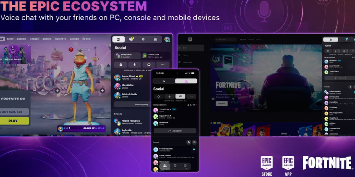 Epic Games запускает Epic Parties — кросс-экосистемный голосовой чат для игроков