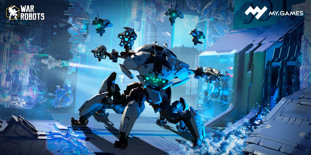 War Robots добавляет глючный поля боя и робота, построенного вокруг роя турелей