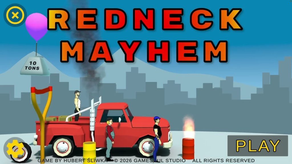 Смешная физическая игра со рогаткой Redneck Mayhem вышла на Android